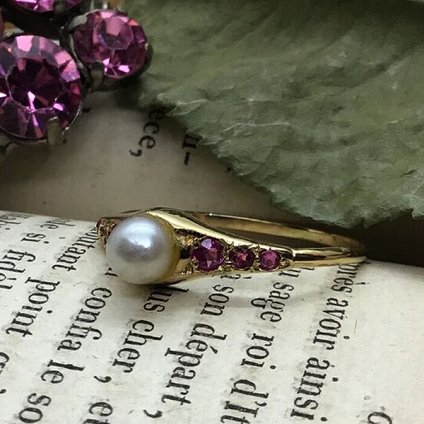 Victorian PearlPink Sapphire Ring (ȥꥢ ѡߥԥ󥯥ե )