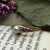 Victorian Pearl×Pink Sapphire Ring (ヴィクトリアン パール×ピンクサファイア リング)　