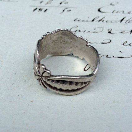 Stamped Silver Ring (ץС )