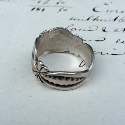 Stamped Silver Ring (ץС )