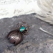 Turquoise Silver Bug Brooch（ターコイズ シルバー バグブローチ）