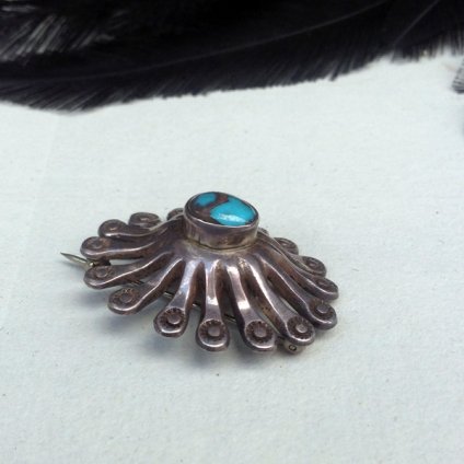 Bisbee Turquoise Silver Broochʥӥӡ С֥
