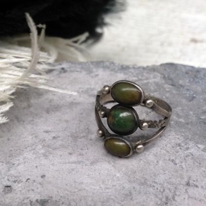 Vintage SilverGreen Turquoise RingʥСߥ꡼󥿡󥰡