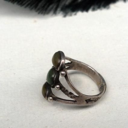 Vintage SilverGreen Turquoise RingʥСߥ꡼󥿡󥰡