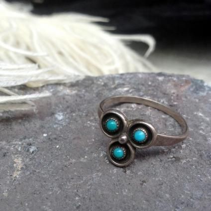 Vintage SilverTurquoise Ring (Сߥ)