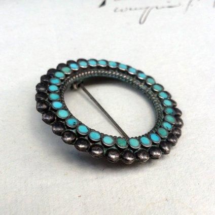 Vintage SilverTurquoise Brooch by Frank Dishtaʥե ǥ奿 ơ Сߥ ֥