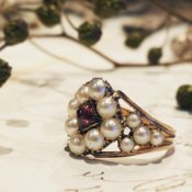 Georgian Pearl Garnet Antique Ring (硼 ѡ ͥå ƥ) 