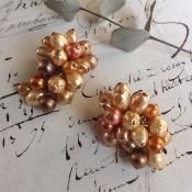 1940's Louis Rousselet Glass Pearl Earrings1940ǯ 륤  졼 饹ѡ륤󥰡