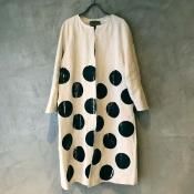 VINCENT JALBERT Dots Coat (󥻥 ١ ɥåȥ) Off White