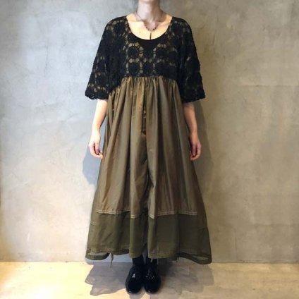 VINCENT JALBERT Parachute Lace Dress L/S  (󥻥 ١ ѥ饷塼 졼ɥ쥹 ) Khaki