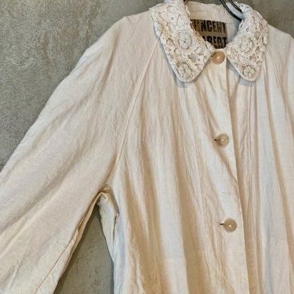 VINCENT JALBERT Coat Lace Collar -Vintage Linen-  (󥻥 ١ 졼顼 ) Natural