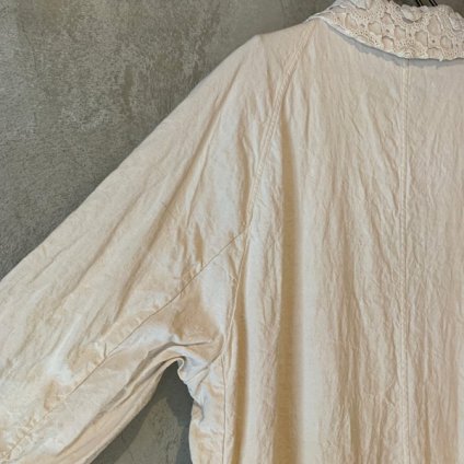 VINCENT JALBERT Coat Lace Collar -Vintage Linen-  (󥻥 ١ 졼顼 ) Natural