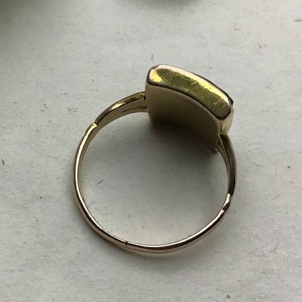 1920's 9K Onyx Antique Ring (1920's 9K オニキス アンティークリング