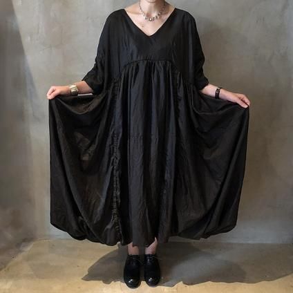 VINCENT JALBERT Parachute Dress L/S  (󥻥 ١ ѥ饷塼ȥɥ쥹 ) Black