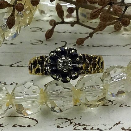 Victorian~Art deco DiamondSapphire Antique Ring(ȥꥢ~ǥ ɡߥե  ƥ )
