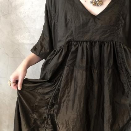 VINCENT JALBERT Parachute Dress L/S  (󥻥 ١ ѥ饷塼 ɥ쥹 ) Brown