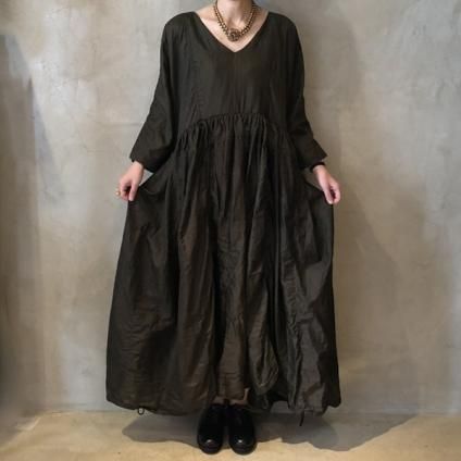 VINCENT JALBERT Parachute Dress L/S w/Belt  (󥻥 ١ ѥ饷塼 ɥ쥹 ) Brown