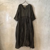 VINCENT JALBERT Parachute Dress L/S w/Belt  (󥻥 ١ ѥ饷塼 ɥ쥹 ) Brown