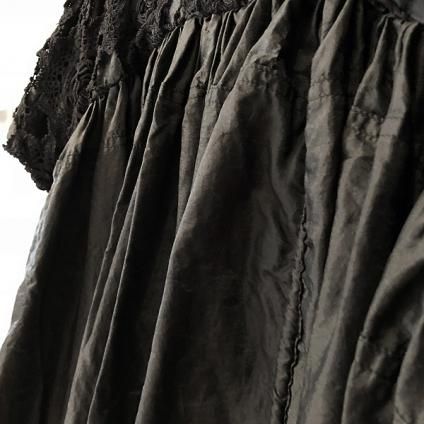 VINCENT JALBERT Parachute Lace Dress L/S  (󥻥 ١ ѥ饷塼 졼ɥ쥹 ) Charcoal