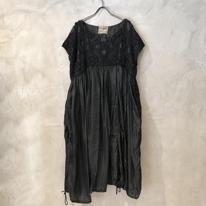 VINCENT JALBERT Parachute Lace Sleeveless Dress  (󥻥 ١ ѥ饷塼 졼 ꡼֥쥹ɥ쥹 ) Charcoal