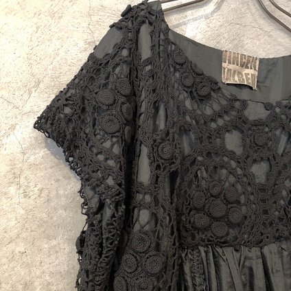 VINCENT JALBERT Parachute Lace Sleeveless Dress  (󥻥 ١ ѥ饷塼 졼 ꡼֥쥹ɥ쥹 ) Charcoal