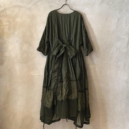 VINCENT JALBERT Parachute  Dress L/S w/Belt (󥻥 ١ ѥ饷塼 ɥ쥹 ) Green