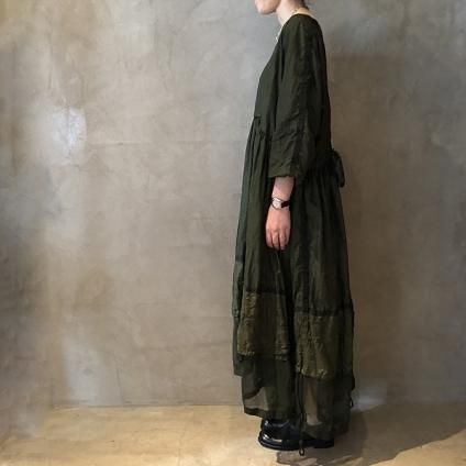 VINCENT JALBERT Parachute  Dress L/S w/Belt (󥻥 ١ ѥ饷塼 ɥ쥹 ) Green