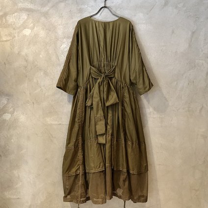 VINCENT JALBERT Parachute  Dress L/S w/Belt (󥻥 ١ ѥ饷塼 ɥ쥹 ) Khaki