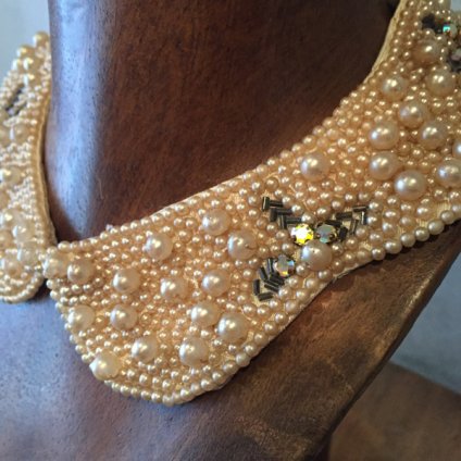 1950's PearlGlass Beads Collar1950ǯ ѡߥ饹ӡ Ĥߡ