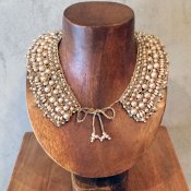 1950's Croche Lace Pearl Collar（1950年代 クロッシェレース パール つけ襟）