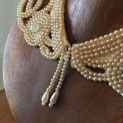 1950's Pearl Beads Collar Cutwork1950ǯ ѡӡ Ĥ åȥ