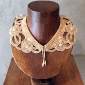 1950's Pearl Beads Collar Cutwork（1950年代 パールビーズ つけ襟 カットワーク）