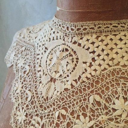 Victorian Needle lace Antique Collarʥȥꥢ ˡɥ졼 ƥĤߡ