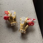 1950's Madeleine Riviere Glass Earrings (1950ǯ ޥɥ졼  饹 󥰡