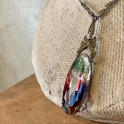 1940's Iris Glass Necklace（1940年代 アイリスガラス ネックレス ...