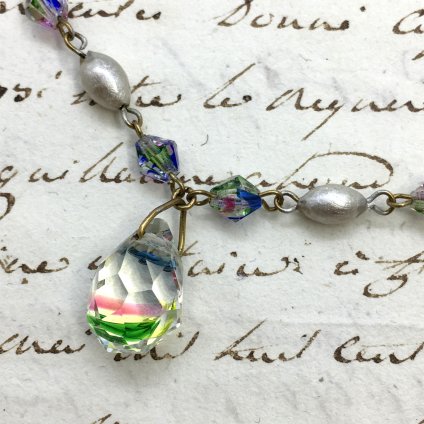 1930's Iris Glass Necklace(1930ǯ ꥹ饹 ͥå쥹)