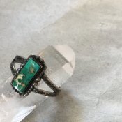 Silver×Green Turquoise Ring（シルバー×グリーンターコイズリング）
