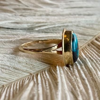 Bisbee Turquoise 14KYG Ringʥӥӡ 14K̵󥰡