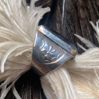 PetrifieWood Silver Men's Ringʥڥȥեɥå С󥺥󥰡