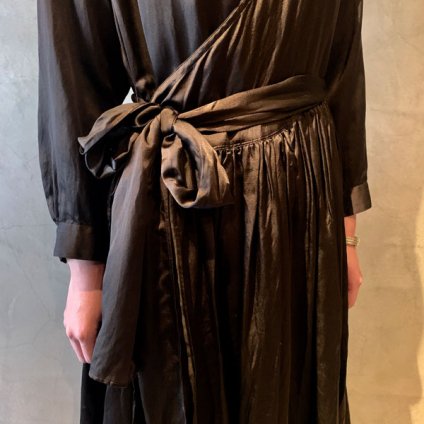 suzuki takayuki cache-coeur dress(スズキタカユキ カシュクールドレス)dark brown- JeJe PIANO  ONLINE BOUTIQUE 神戸のアンティーク時計,ジュエリー,ファッション専門店