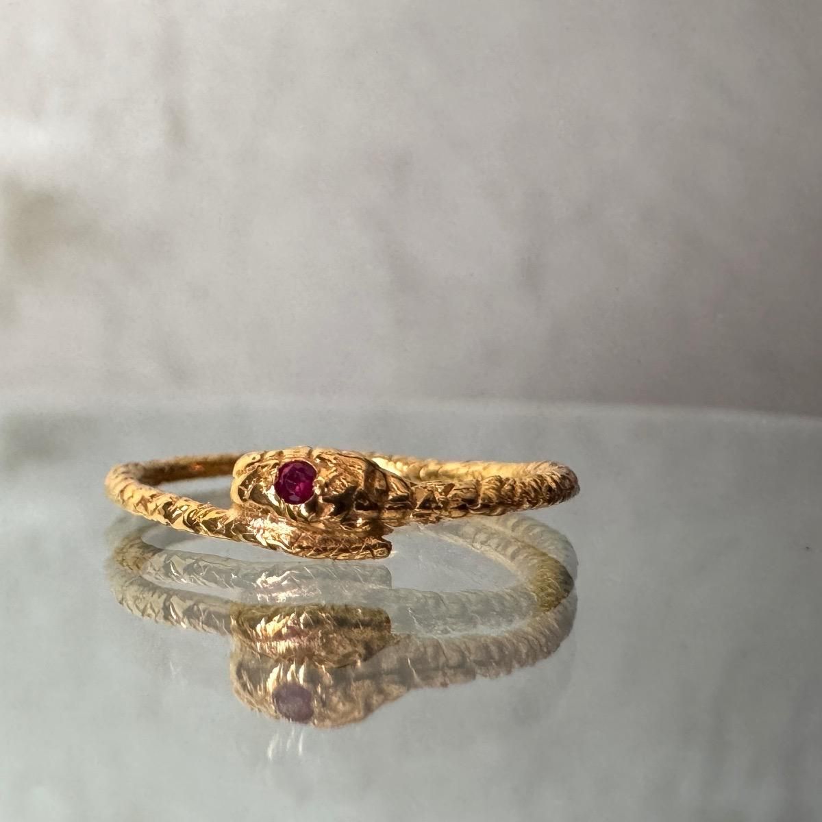 グランドセイコー セール Ring Snake momocreatura Gold ゴールド Ruby（ヘビリング アクセサリー