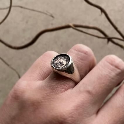 momocreatura Moon Signet Ring Silver ʥ⥯ꥢ ࡼ ͥåȥ С