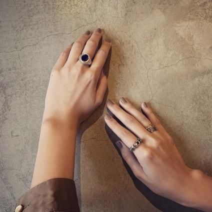 momocreatura Fede Gimmel Heart Ring Silver×Diamond（ハート