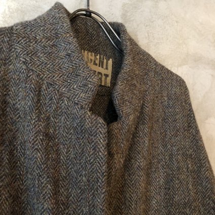 VINCENT JALBERT Harris Tweed Coat washed Fly Frontʥ󥻥 ١  ϥꥹĥ㥳ȡKhaki