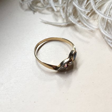 190030's Sapphire Diamond Antique Ring 190030's ե  ƥ󥰡