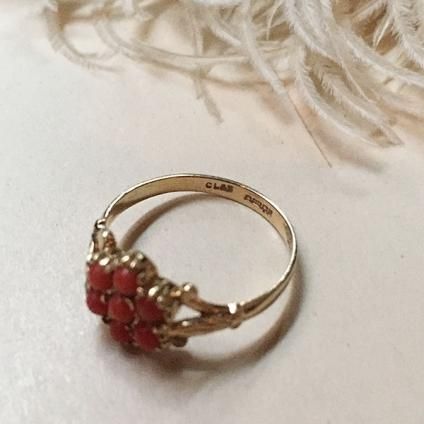 1913's Coral Antique Ring 1913ǯ  ƥ󥰡