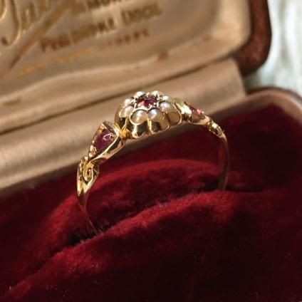 1861's Ruby Pearl Antique Ring 1861ǯ ӡ ѡ ƥ󥰡