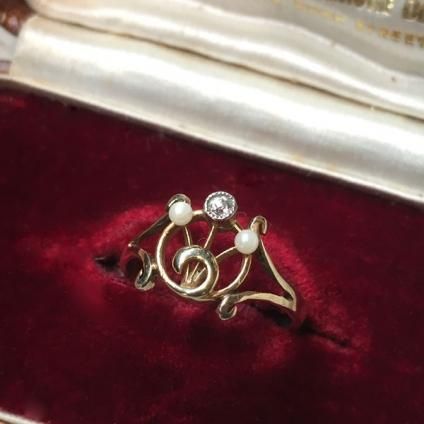 Edwardian Diamond Pearl Antique Ring ʥɥǥ  ѡ ƥ󥰡