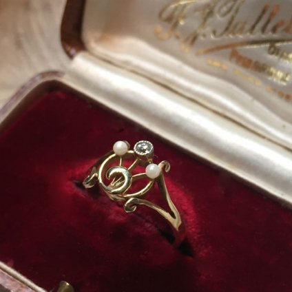 Edwardian Diamond Pearl Antique Ring ʥɥǥ  ѡ ƥ󥰡