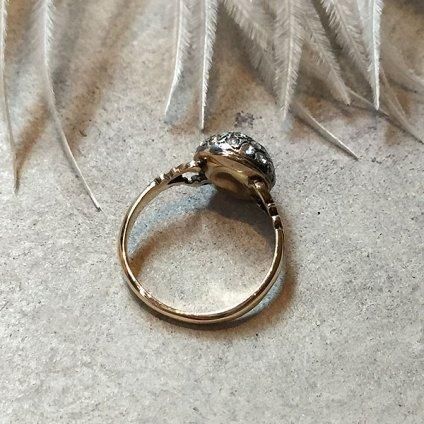 ヴィクトリア朝　ダイヤモンド　アンティークリング ヴィクトリア朝 サファイア ダイヤモンド 指輪 リング - 英国